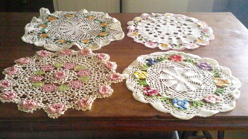 Large vintage cotton lace - ,