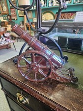 Vintage cast iron cannon - iron,