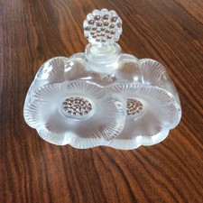 LALIQUE SIGNED  " DEUX FLEURS" ( 2 FLOWERS)  DESIGNVGC SCENT / PERFUME BOTTLE