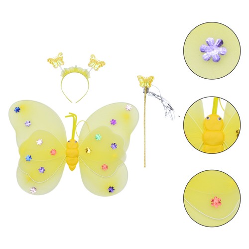 3pcs set butterflies wing with - 3pcs/set,