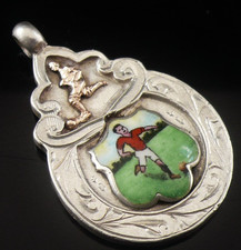 Sterling Silver Enamel Gold