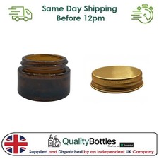 15ml Amber Glass Jar With Gold