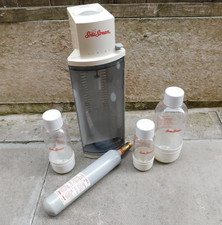Vintage Gemini Soda Stream with 3 Original Plastic Bottles & Gas Bottle Working