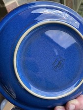 DENBY 7 blue and gold rimmed