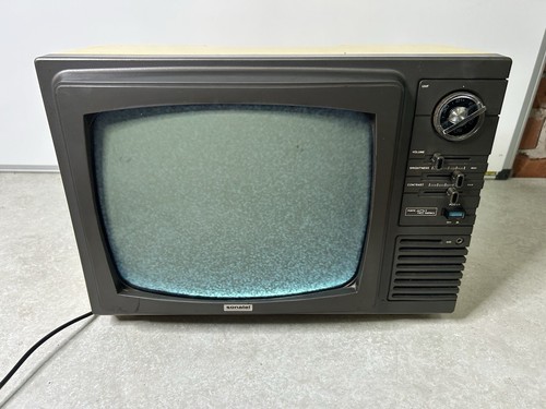 Black white portable tv - white,