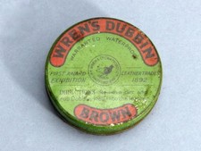 Vintage Unused Full Tin of Wren's Dubbin Waterproof Brown Leather Polish