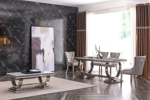 Marble 180cm dining - table, with