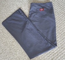 Dickies Unisex Drawstring Scrub Trousers Medical Uniform Grey 35”w draws 28” leg