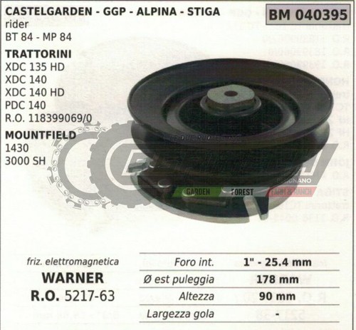 Electromagnetic clutch warner - electromagnetic,