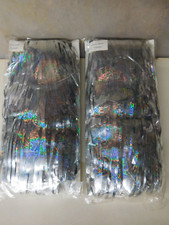 2 X LASER SILVER FOIL FRINGE CURTAIN 12' X 3'