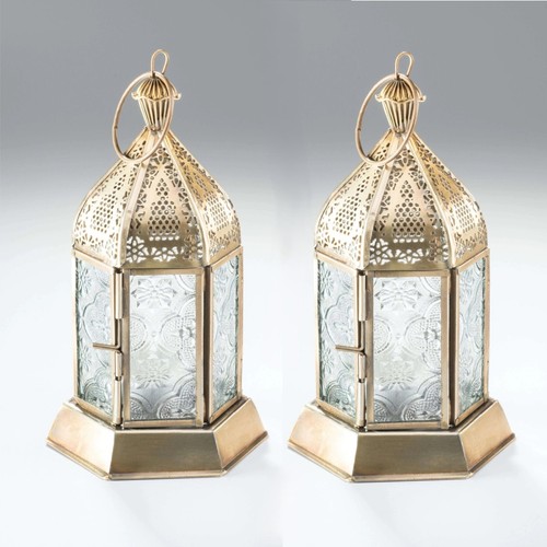 2pc gold iron textured glass - gold,