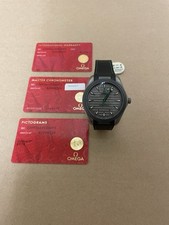 Omega Aqua Terra Watch. Titanium Black Green Rubber Strap Watch