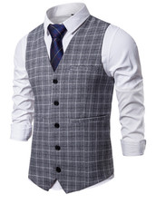 Men's WAISTCOAT For WEDDING WAITERS BAR STAFF Vest Tops Waist Coats Fancy Dress 