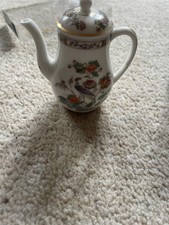 VINTAGE WEDGWOOD MINI / MINIATURE KUTANI CRANE COFFEE POT IN BOX
