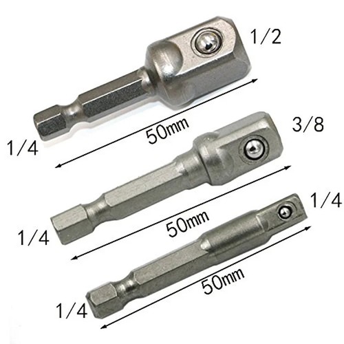 3pcs socket adapter - 3pcs, 1/4