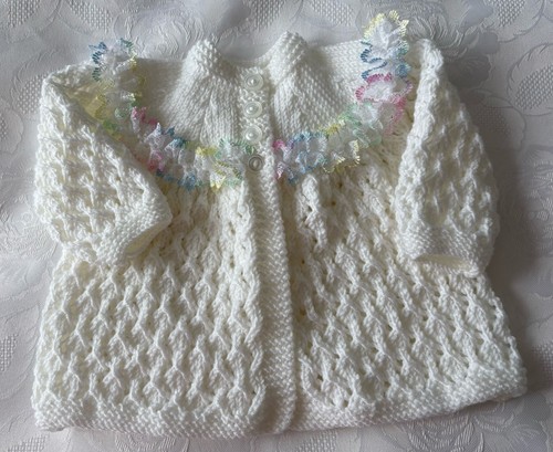 New hand knitted girl - new, white