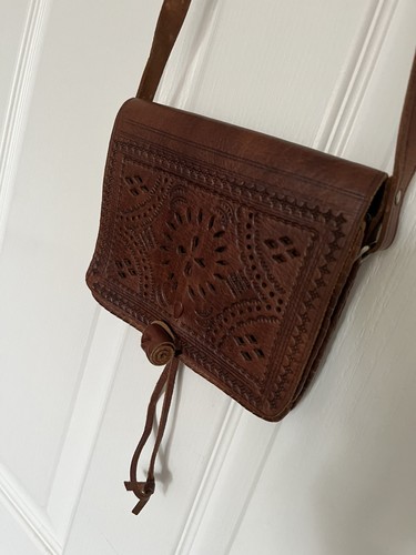 Brown tooled genuine pure