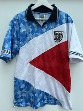 England Retro Football Shirt Italia 90 Mash Up Score Draw World Cup Mens Medium