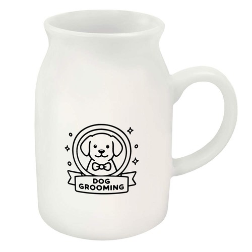 Dog grooming emblem ceramic - 'dog,