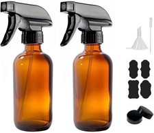 8 oz Amber Glass Spray Bottles