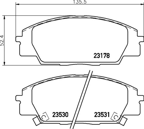 Mintex front axle brake pad - front,