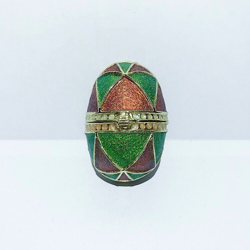 Vintage egg trinket - vintage, case