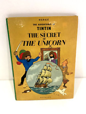 VINTAGE 70S HB TINTIN SECRET OF UNICORN CARTOON BOOK COMIC HARD COVER HERGE BB21