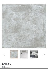 Johnson Savoy Concrete Natural Glazed Ceramic Wall & Floor Tile 200mm X 200mm