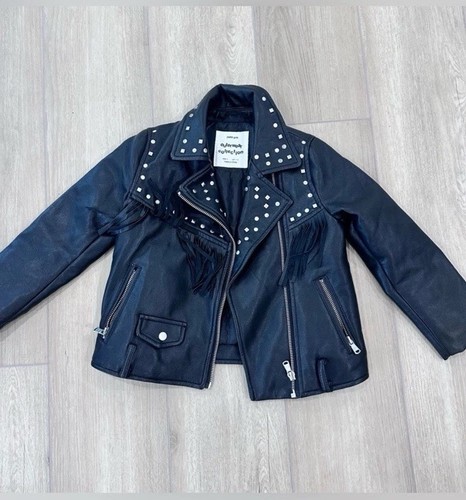 Zara outwear moto biker faux