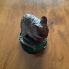 Small Ceramic Mouse With Nut Made In Barnstable By P J Dutt