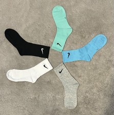 New Nike Socks 5 Pairs Size Medium UK 5-9 Unisex Without Tags
