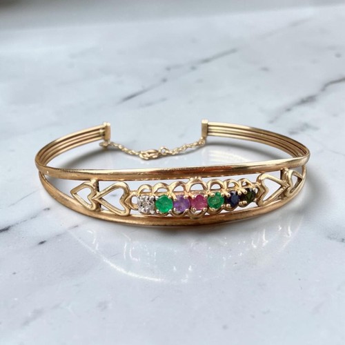 Dearest 9ct gold - emerald, ruby