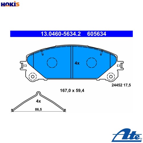 Brake pad set disc - set,