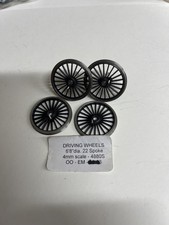 4mm OO Alan Gibson 4 x 6’8” dia 22 spoke driving wheels