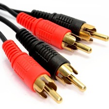 2 x RCA AUDIO CABLE Twin Phono