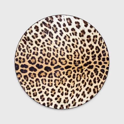 Round leopard print - leopard, carpet