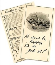 Pair Victorian Print Ads 1888