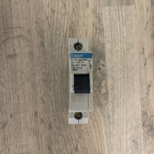 Hager amp type m3 mcb - 15,