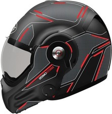 Roof Desmo Storm Flip Up Motorcycle Helmet Matt Black Titan Red Black Red S 57cm