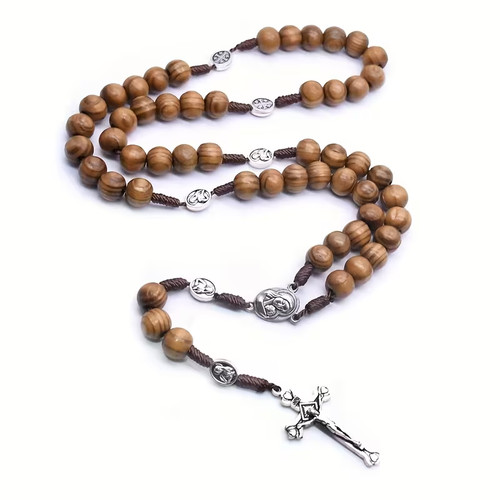 Wooden catholic rosary brand - wooden, rosary,