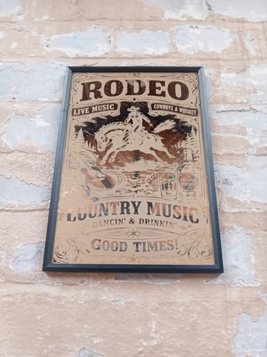Rodeo advertising mirror - advertising,