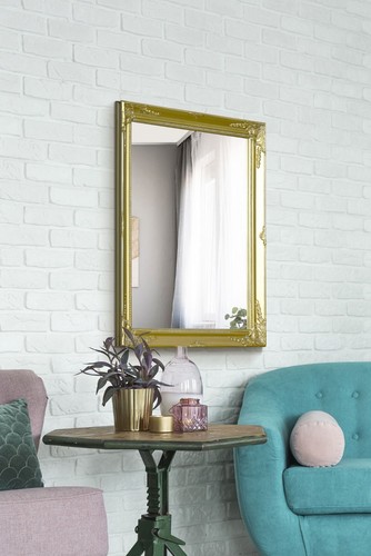 Large mirror gold antique - mirror,