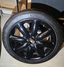 MINI 4X100 BLACK ALLOY WHEELS. NANKANG NS-2R TYRES 17" 215/45/r17