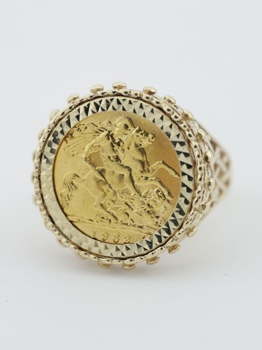 1982 half sovereign coin ring - sovereign,