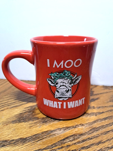 Cow mug moo what - moo, want''