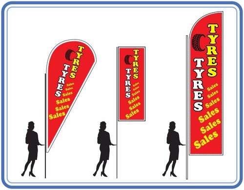 Tyres flags great for garages - great,
