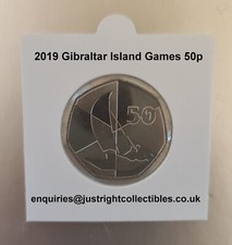 2019 Gibraltar Island Games 50p Coin UNC
