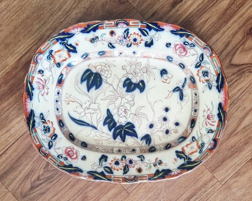 Antique ironstone meat - antique,