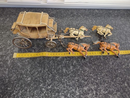 Vintage elastolin stage coach - elastolin,