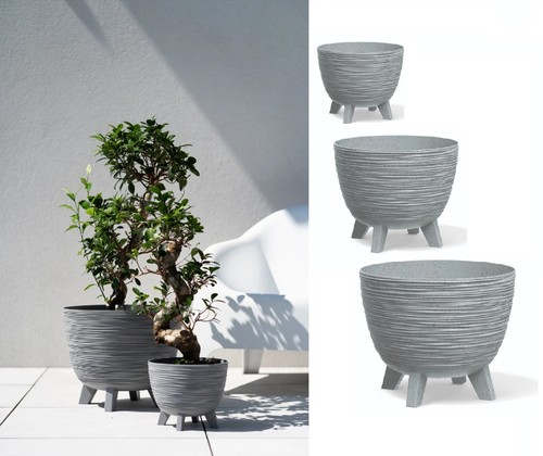 Round plant pots - planter, with